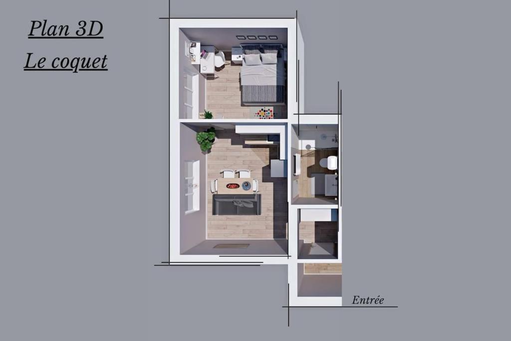 Апартаменты Le Coquet - Balcon - Proche Gare - Parking Бург-ан-Бресс Экстерьер фото